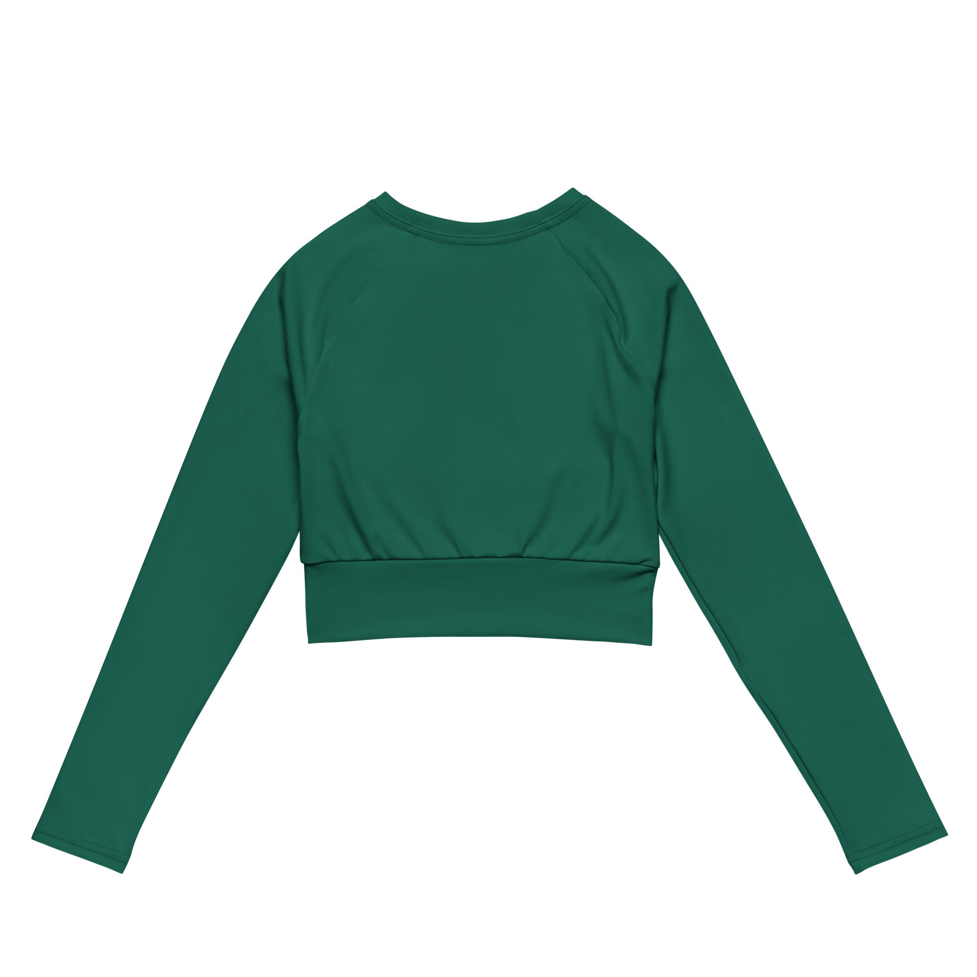 Emerald Green Recycled Long-sleeve Crop Top