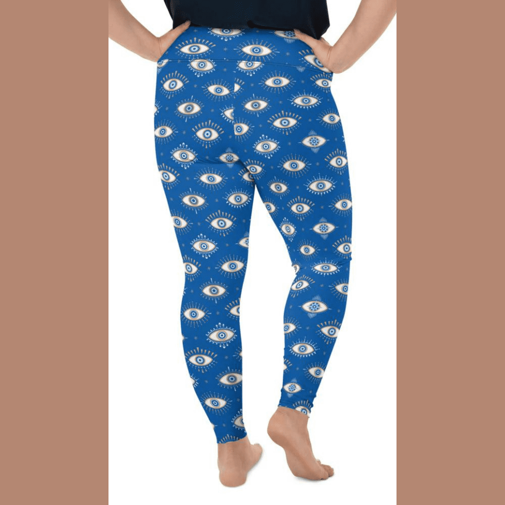 Evil Eye Pattern Plus Size Leggings