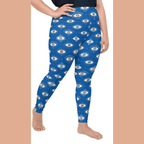 Evil Eye Pattern Plus Size Leggings
