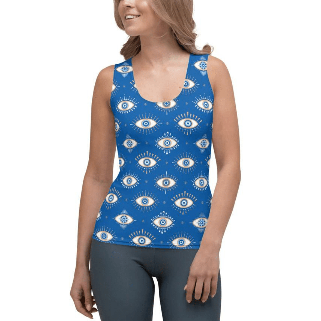 Evil Eye Pattern Tank Top