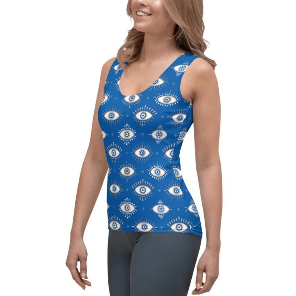 Evil Eye Pattern Tank Top