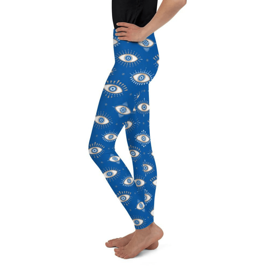 Evil Eye Pattern Youth Leggings