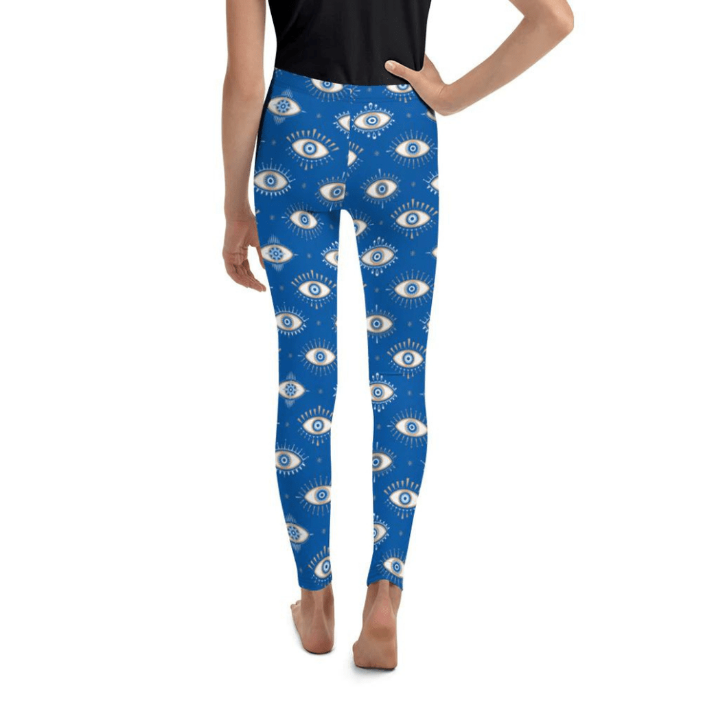 Evil Eye Pattern Youth Leggings