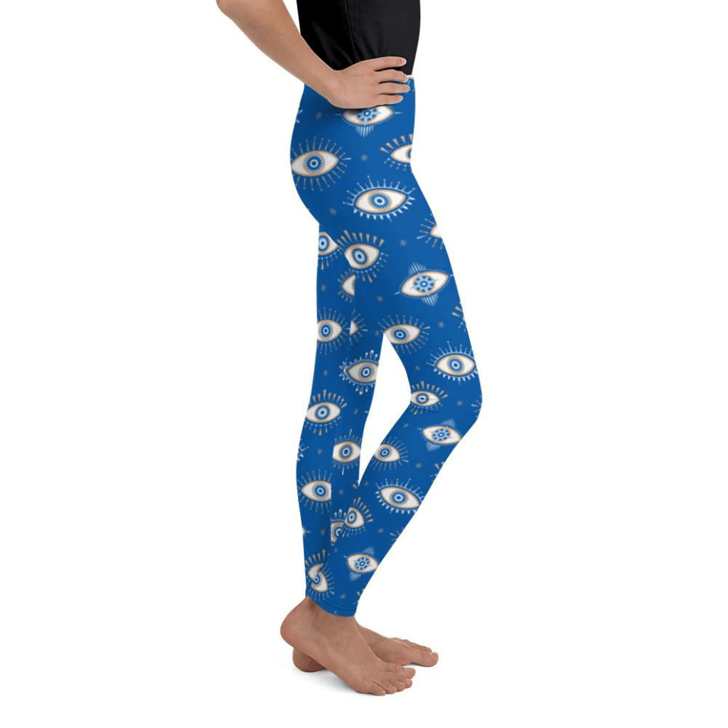 Evil Eye Pattern Youth Leggings