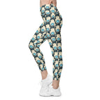 Eye Talisman Crossover Leggings With Pockets