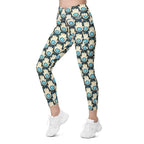 Eye Talisman Crossover Leggings With Pockets