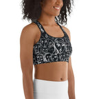 Face Drawings Sports Bra