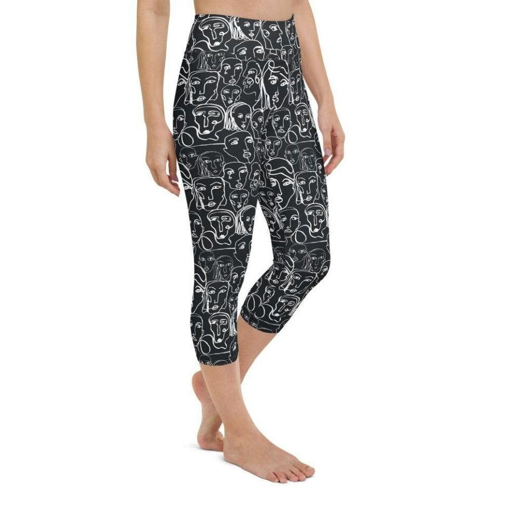 Face Drawings Yoga Capris
