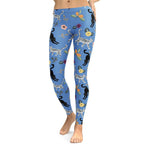 Feline & Flower Pattern Leggings
