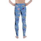 Feline & Flower Pattern Men's Leggings