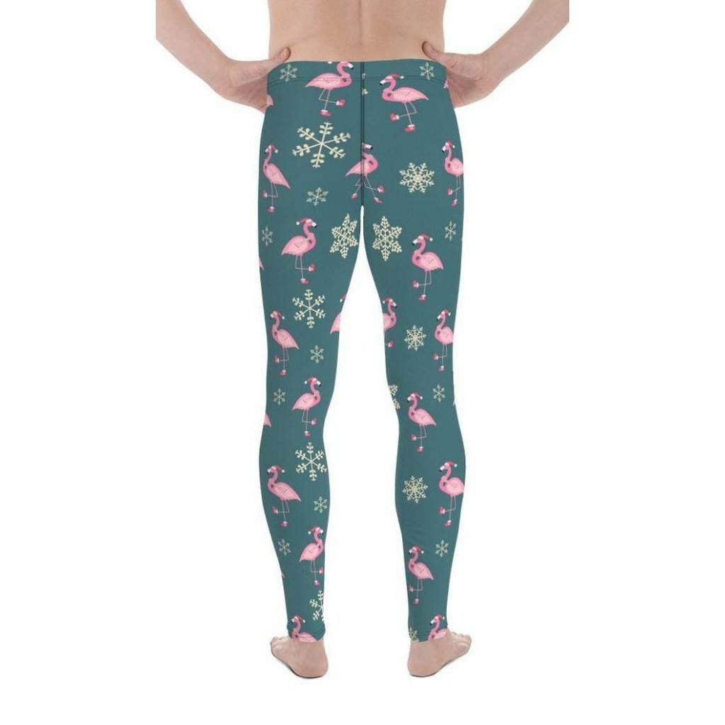 Festive Flamingos Men's Leggings
