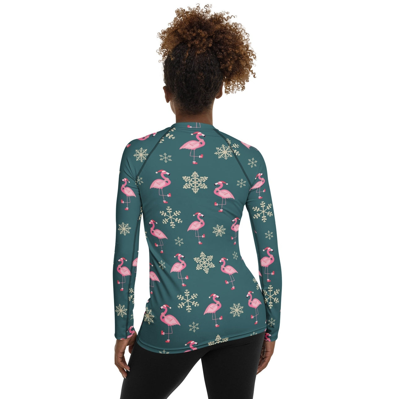 Festive Flamingos Rash Guard