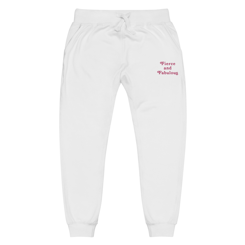 Fierce & Fabulous Embroidery  Fleece Sweatpants