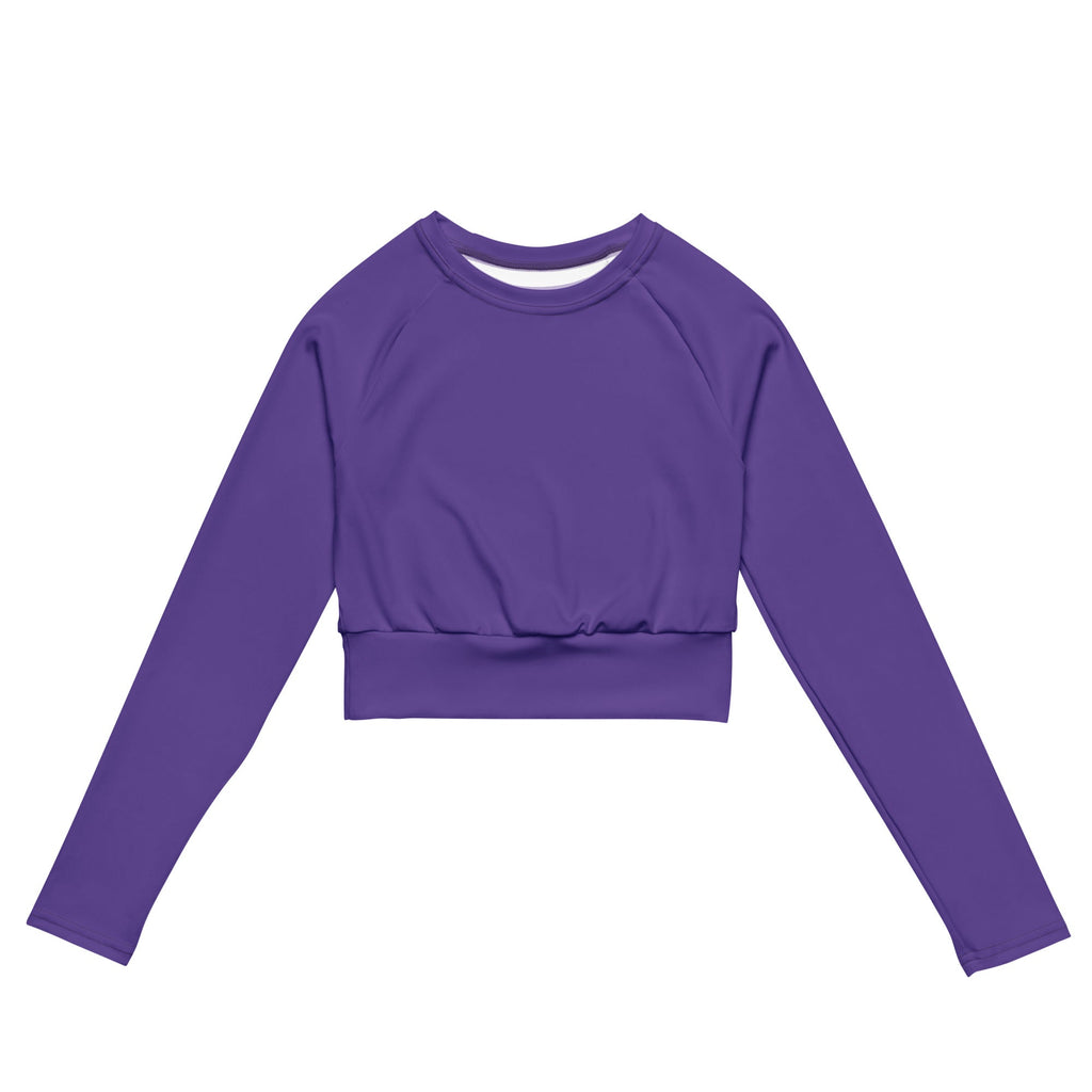 Fierce Purple Recycled Long-sleeve Crop Top