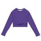 Fierce Purple Recycled Long-sleeve Crop Top