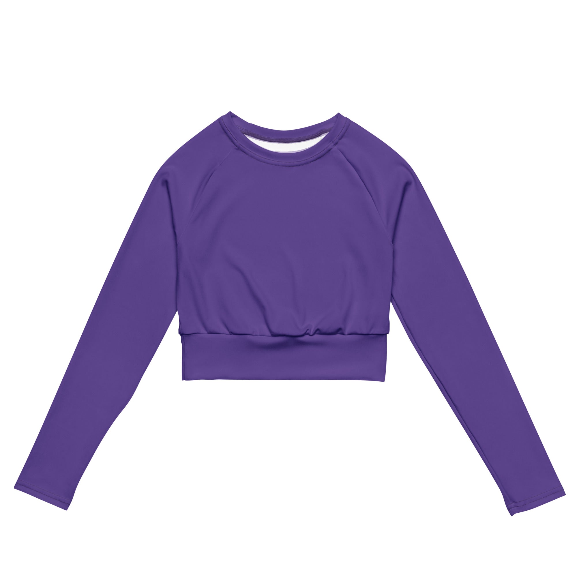 Fierce Purple Recycled Long-sleeve Crop Top