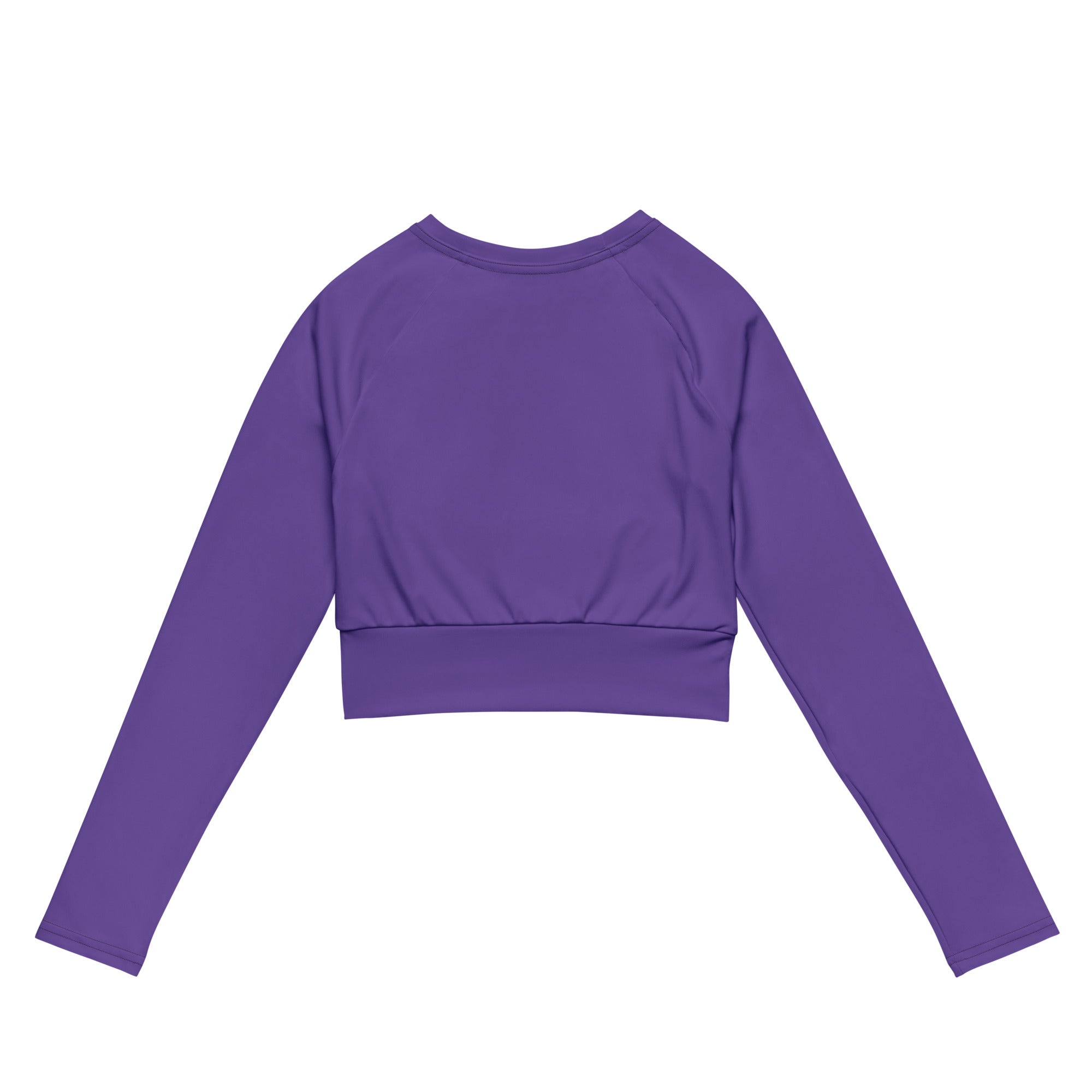 Fierce Purple Recycled Long-sleeve Crop Top