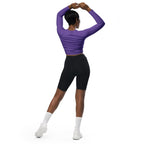 Fierce Purple Recycled Long-sleeve Crop Top