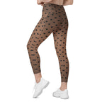 Fishnet Tights Print Leggings With Pockets