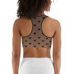 Fishnet Tights Print Sports Bra