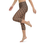 Fishnet Tights Print Yoga Capris