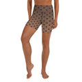 Fishnet Tights Print Yoga Shorts