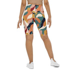 Floral Abstract Biker Shorts