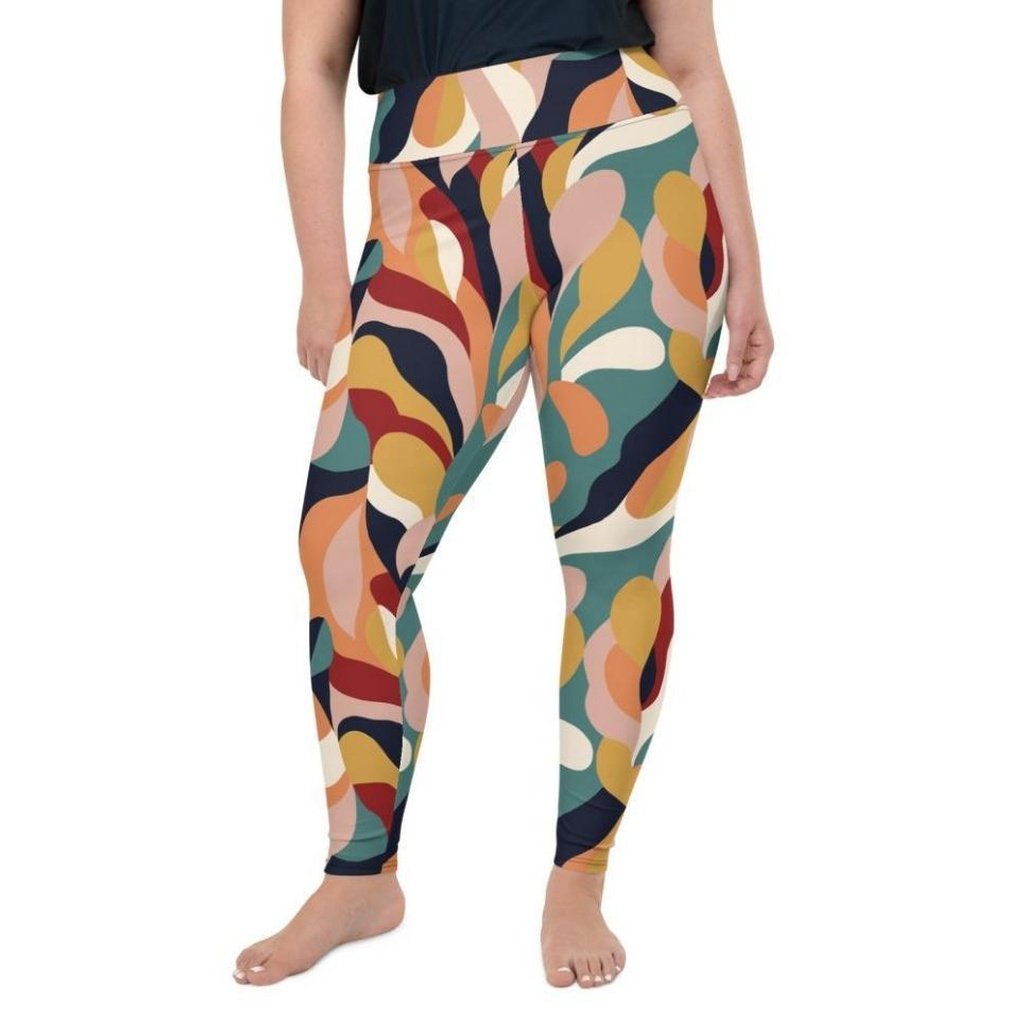 Floral Abstract Plus Size Leggings