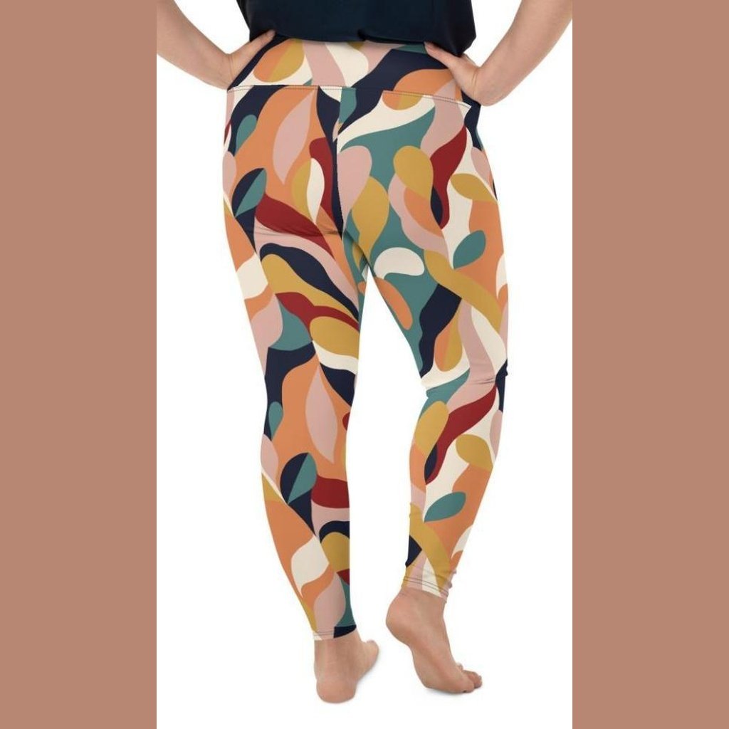 Floral Abstract Plus Size Leggings