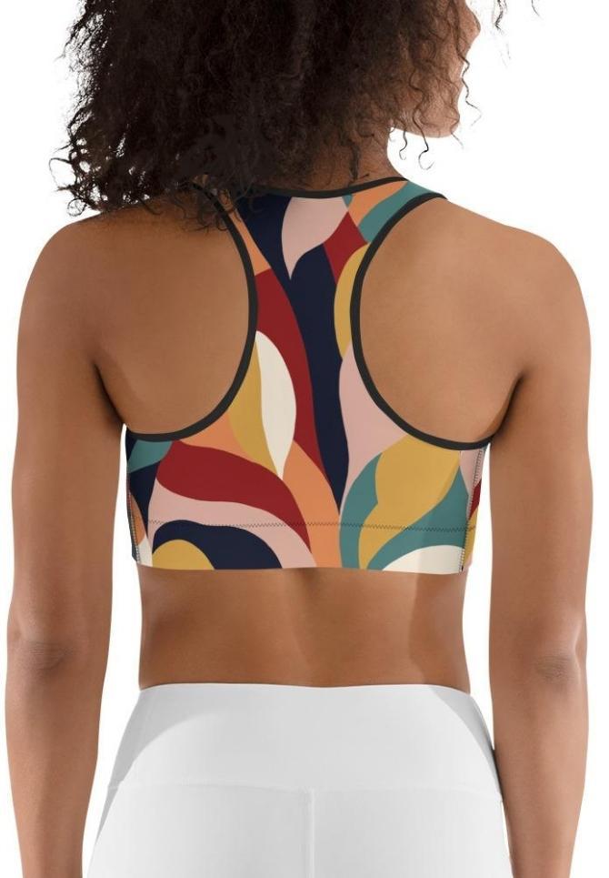 Floral Abstract Sports Bra