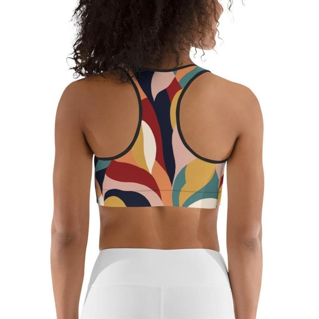 Floral Abstract Sports Bra
