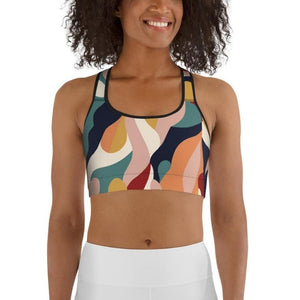 Floral Abstract Sports Bra