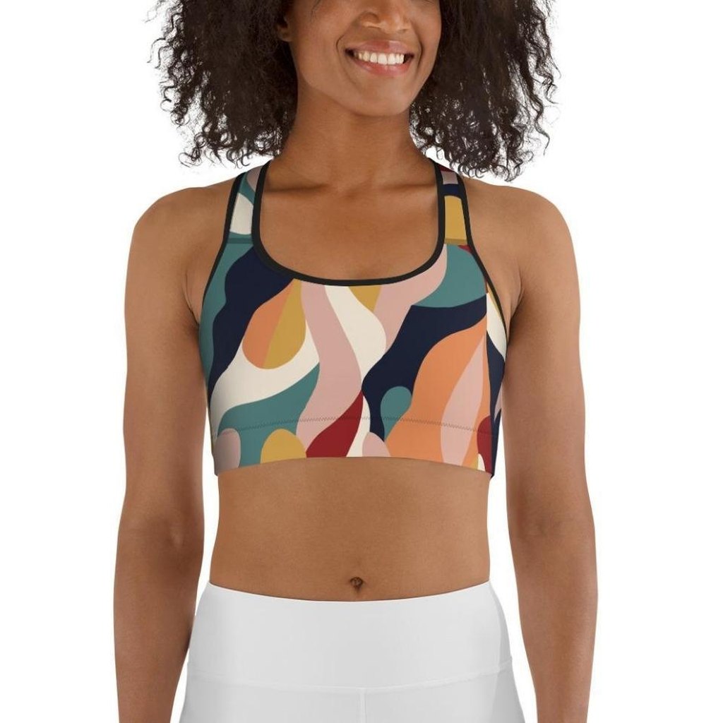 Floral Abstract Sports Bra