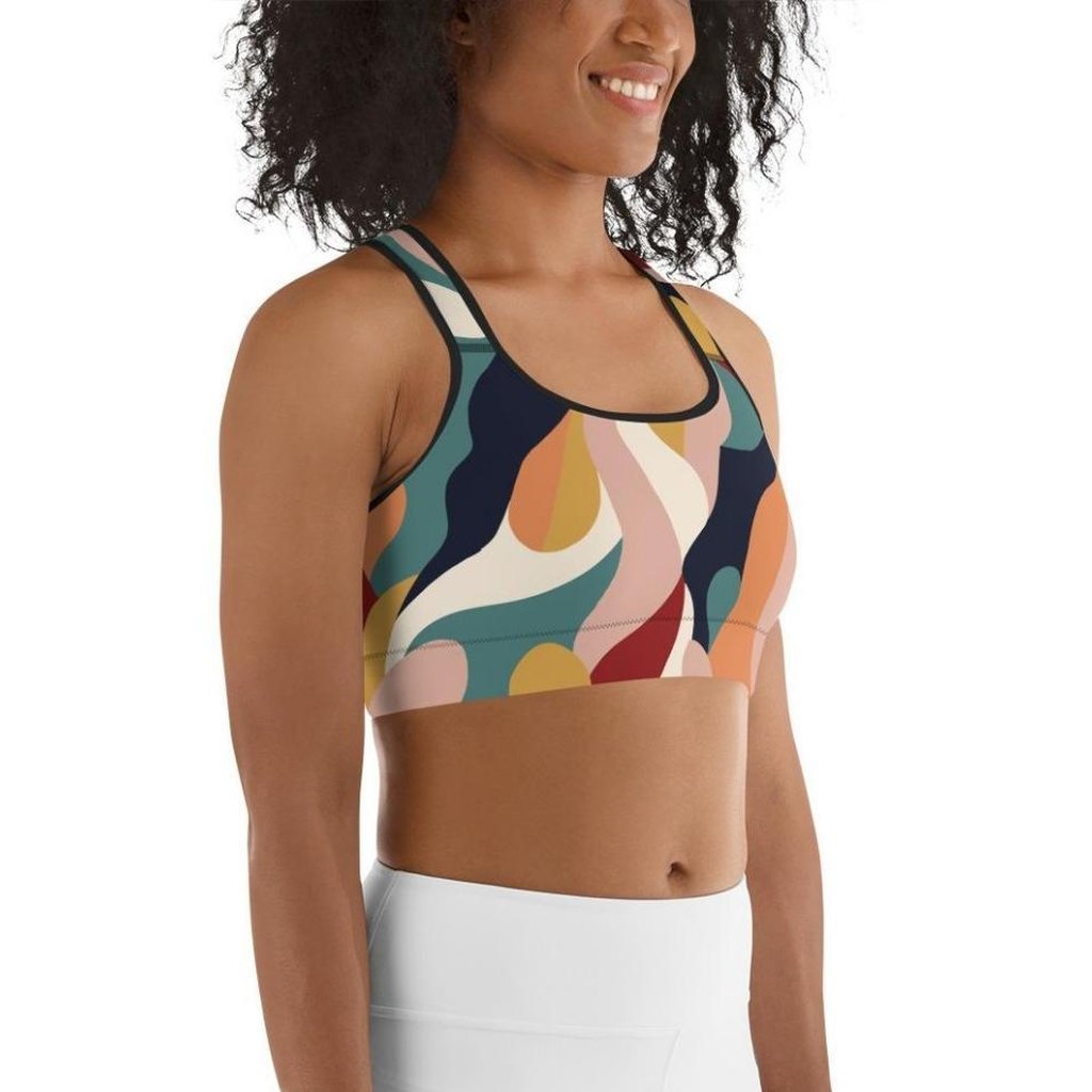 Floral Abstract Sports Bra