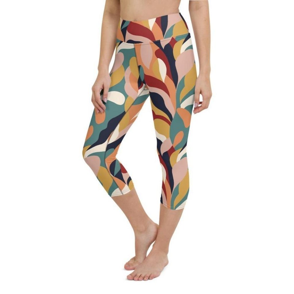 Floral Abstract Yoga Capris