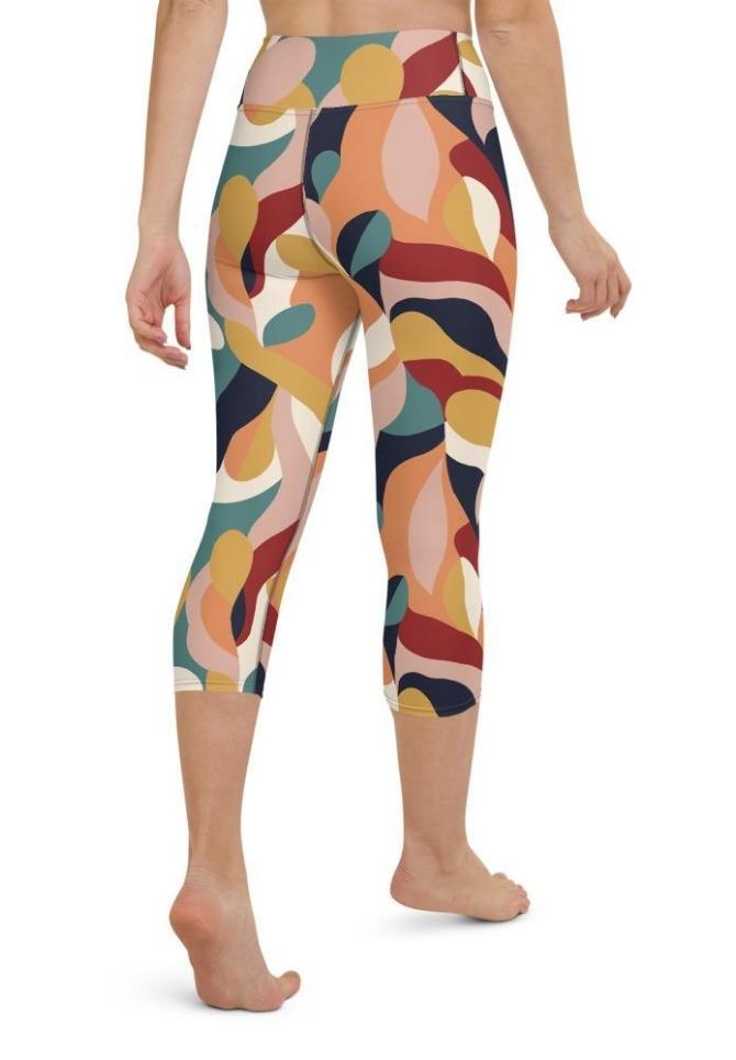 Floral Abstract Yoga Capris