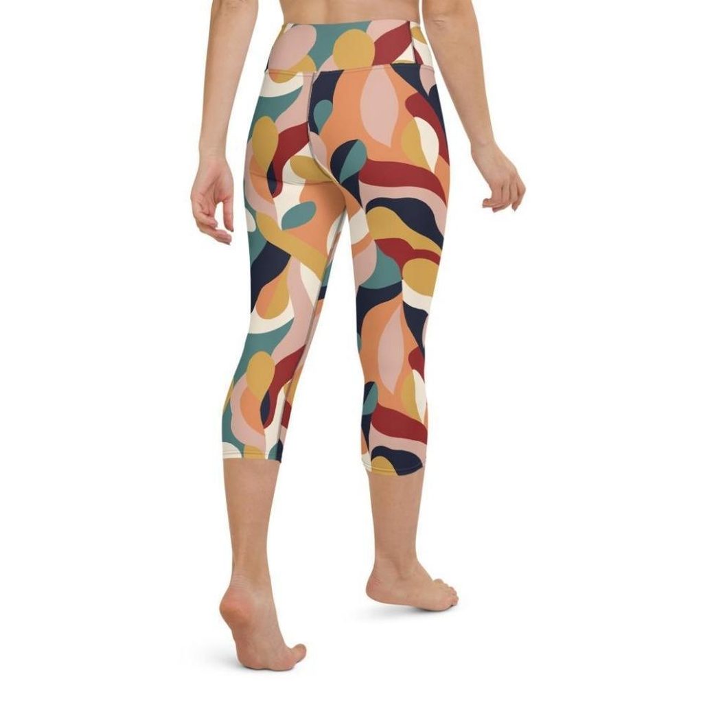Floral Abstract Yoga Capris