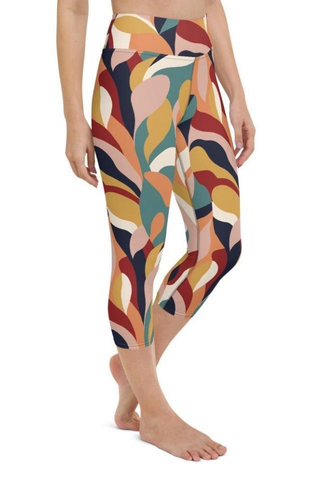 Floral Abstract Yoga Capris