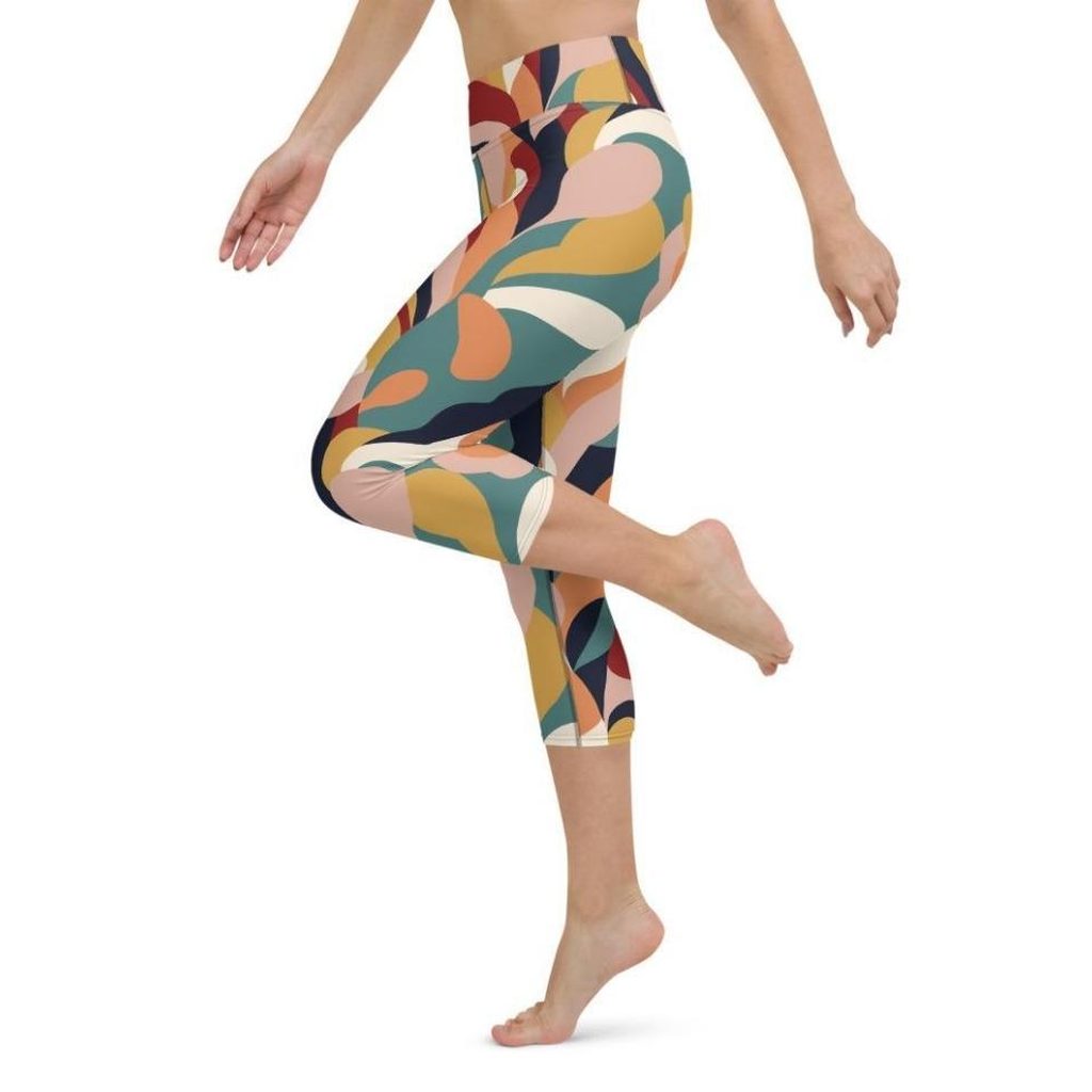 Floral Abstract Yoga Capris