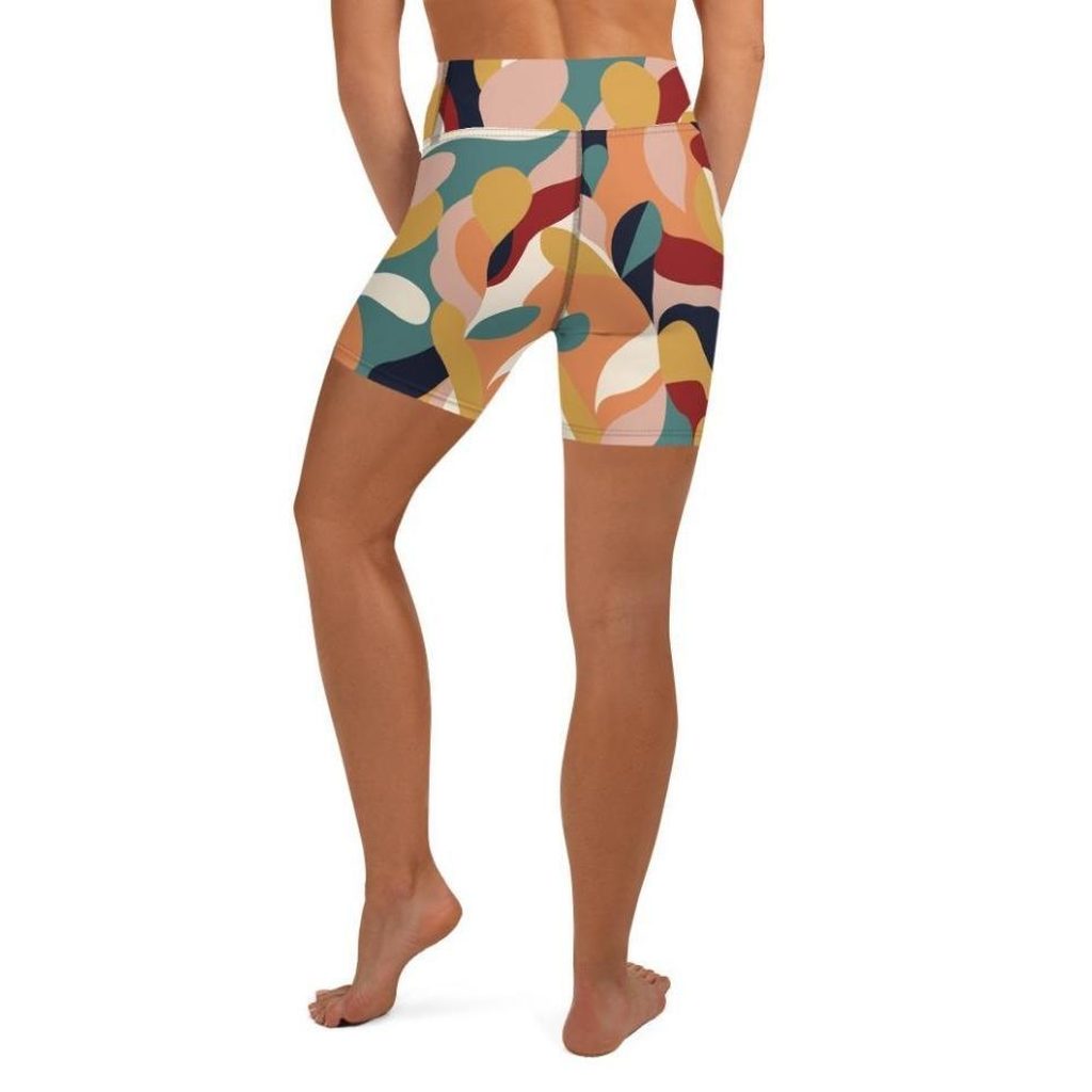 Floral Abstract Yoga Shorts