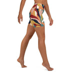 Floral Abstract Yoga Shorts
