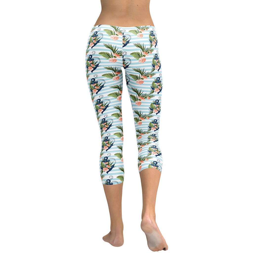 Floral Anchor Capris