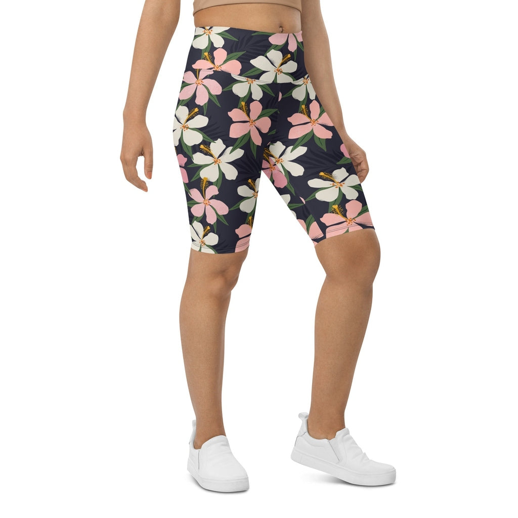 Floral Artwork Biker Shorts