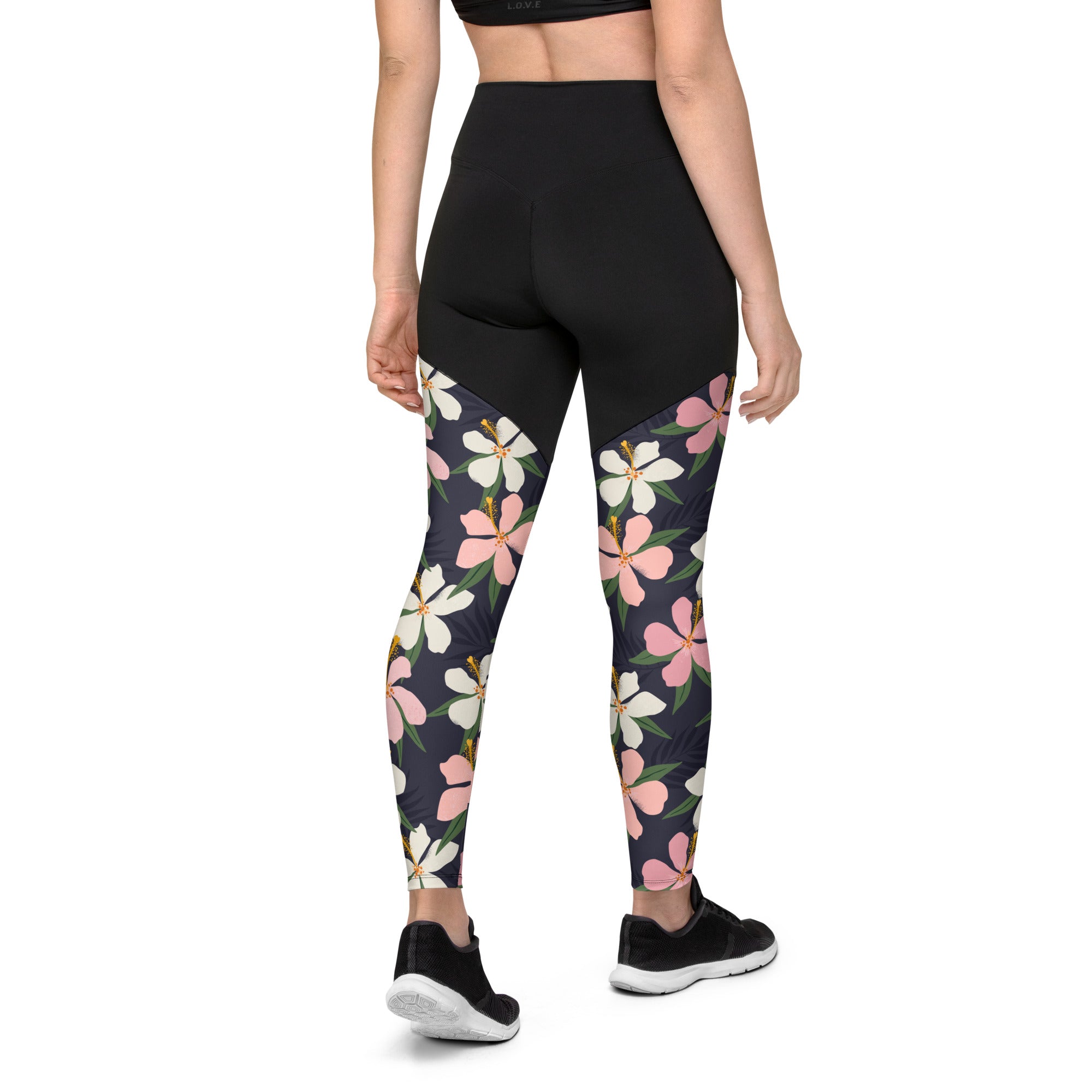 Floral Artwork Compression Leggings