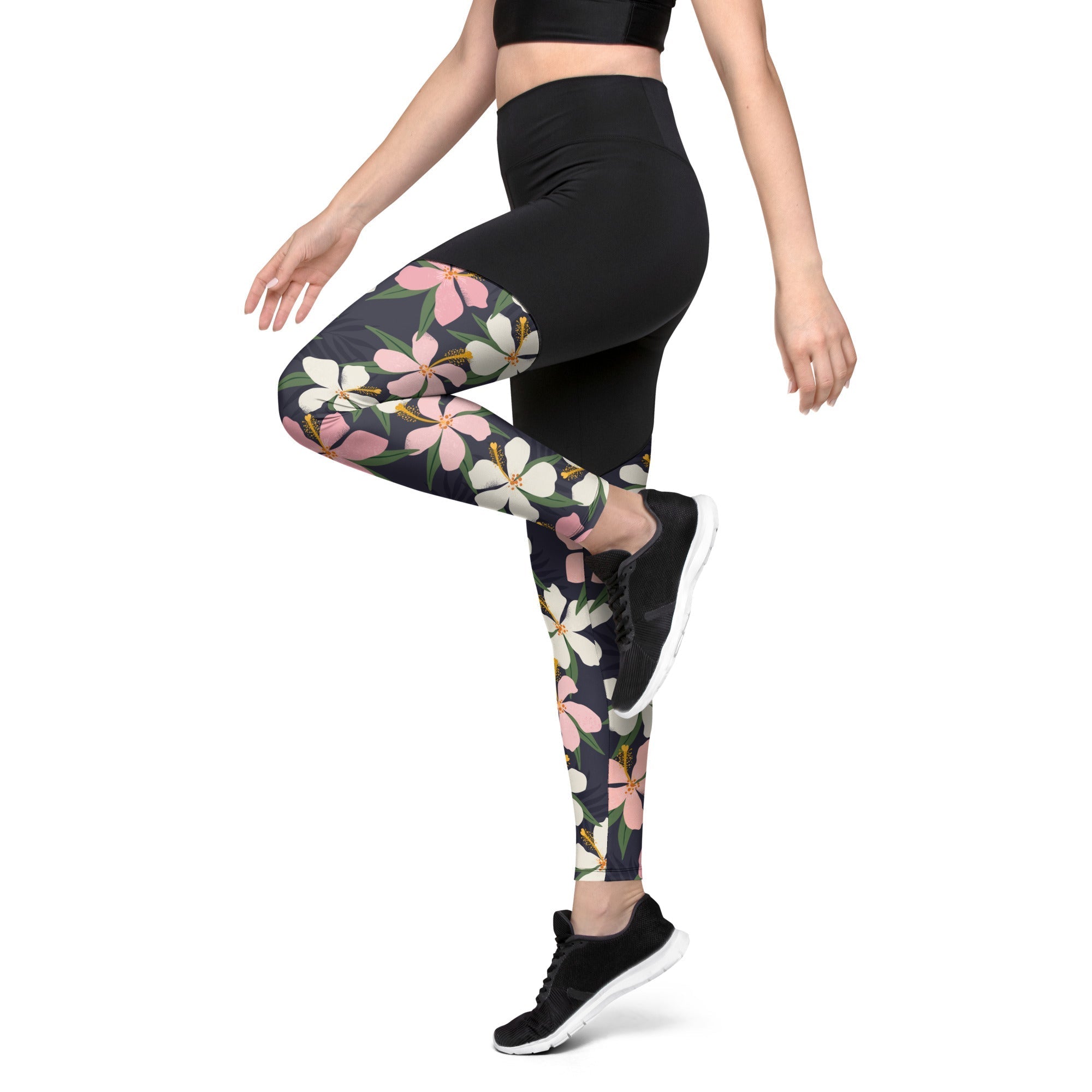 Floral Artwork Compression Leggings