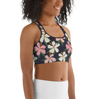 Floral Artwork Sports Bra