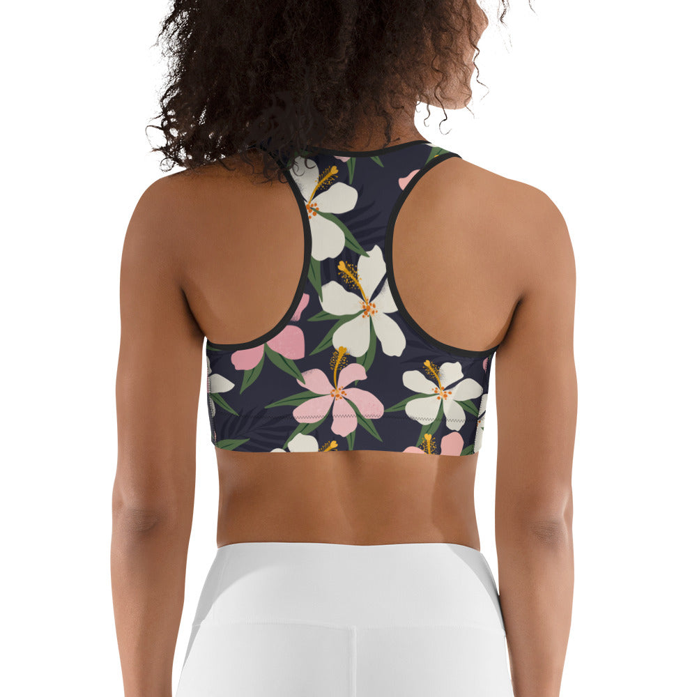 Floral Artwork Sports Bra