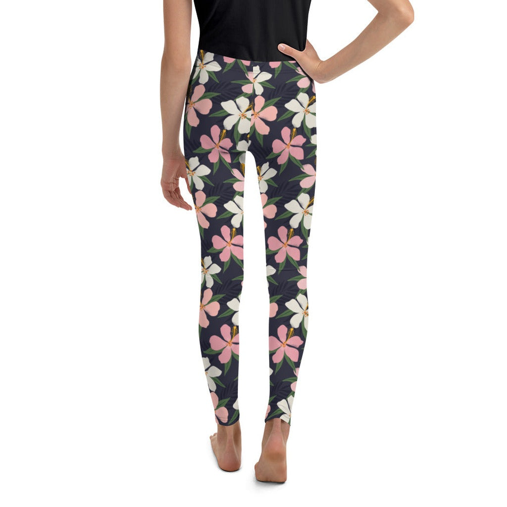 Floral Artwork Youth Leggings