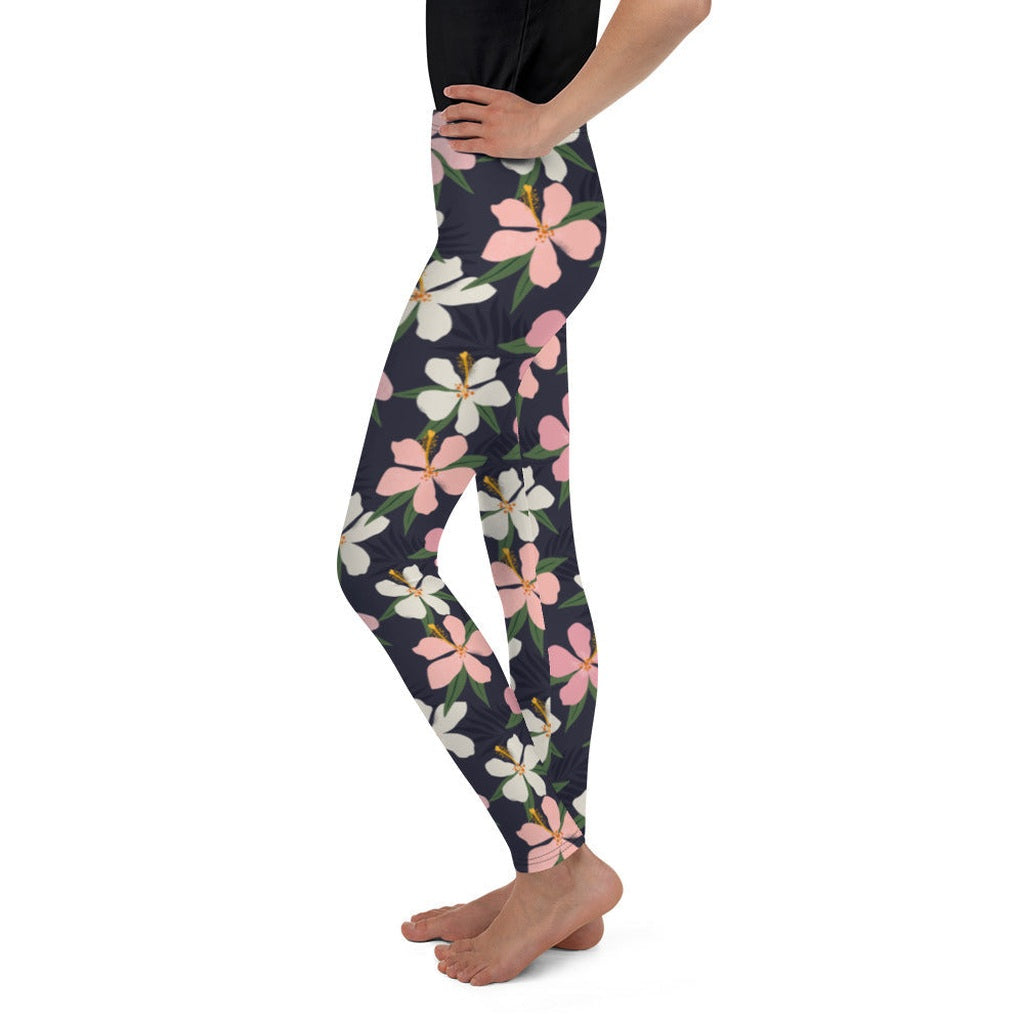 Floral Artwork Youth Leggings