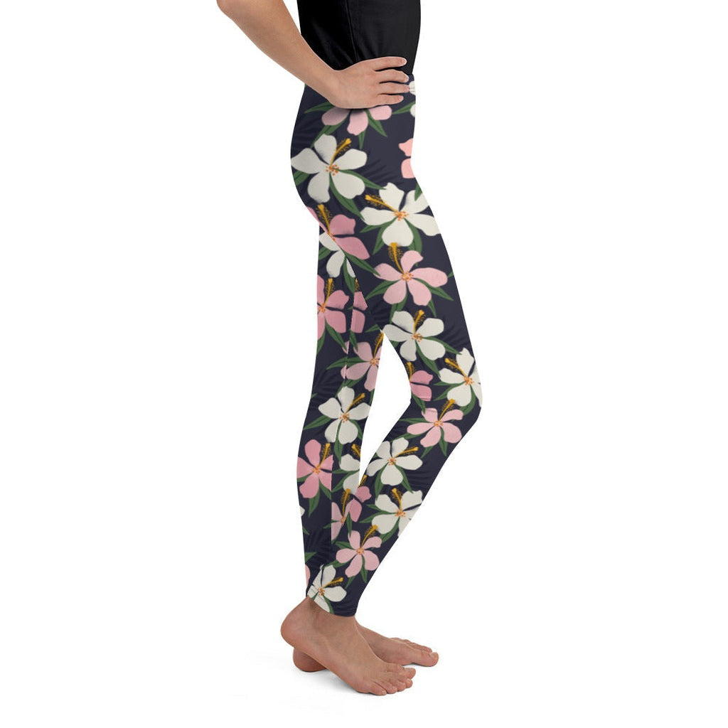 Floral Artwork Youth Leggings